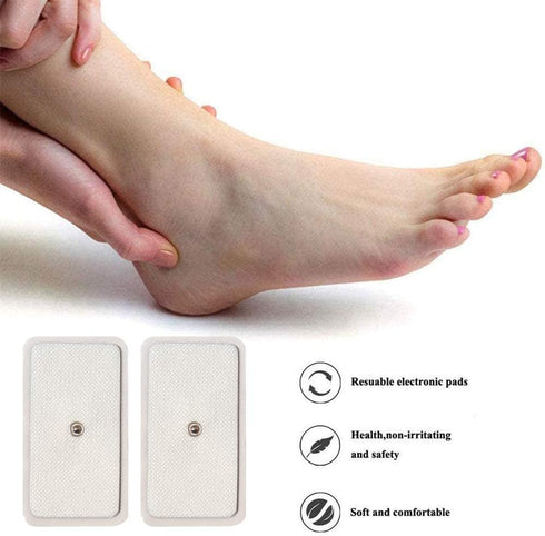 20 Pack 2"x4" TENS Snap Electrodes Pads - Compatible with All TENS/EMS Devices, Durable Conductive Pads