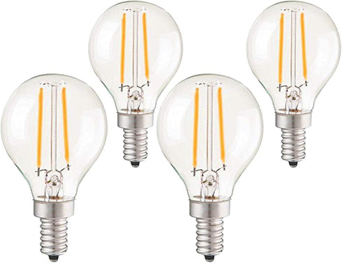 CTKcom 2W G45/G14 Candelabra LED Bulbs Dimmable(4 Pack)- E14 Base Vintage Edison