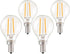 CTKcom 2W G45/G14 Candelabra LED Bulbs Dimmable(4 Pack)- E14 Base Vintage Edison