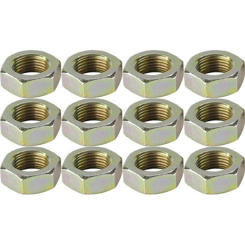 Speedway Motors Plain Steel Jam Nut Set, 11/16-18 Left and Right Hand Threads, Clear