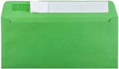 JAM PAPER #10 Business Colored Envelopes | Peel and Seal Closure - Green Recycled, 100/Pack