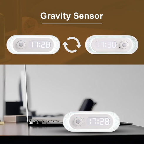 Stanlips Night Light, time Display, Human Sensor, Automatically Turn on and Off, Smart Night Light