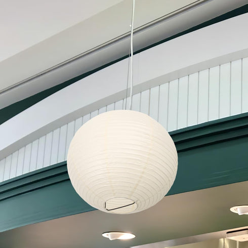 11.81 Inch White Round Paper Lantern Lampshade Hanging Paper Lanterns Ceiling Lampshade for Home Decor Wedding