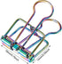 LiQunSweet Colorful Metal Skeleton Frame Binder Clips, 10 Pcs, 0.75 Inch, Hollow Wire Paper Clip