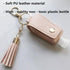 Cbhoktyue 2 Pcs Hand Sanitizer Holder Keychain, Portable Empty Squeeze Bottles Hand Sanitizer Travel Holder Bottle