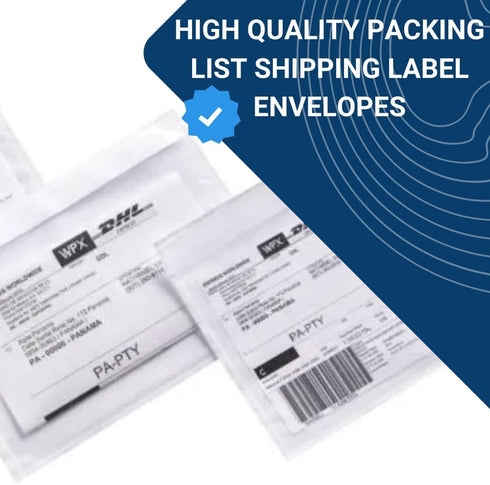 USPACKSMART 100 Units, 4.5"x5.5" Clear Packing List Shipping Label Envelopes, Heavy Duty Adhesive for Labels, Invoices