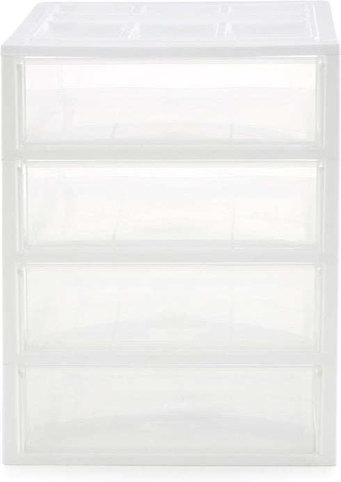 Gracious Living 4 Drawer Desktop & Countertop Organizer with Lid for Craft Storage, Office Supplies, School Supplies,