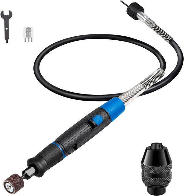 Flexible Shaft Rotary Tool Attachment, Keyless Chuck 1/32 to 1/8 , 36 Long Cable for Engraving and Polishing