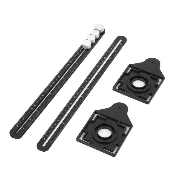 Universal Angle Ruler Tool with Tile Positioning Aperture for Carpenters Bricklayers Craftsmen