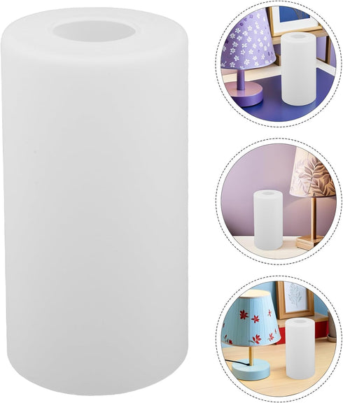 E27 7.86in 3.93in 1.65in UKCOCO Frosted Glass Lamp Shade: Cylinder Lampshade Replacement Height, Diameter, Fitter White