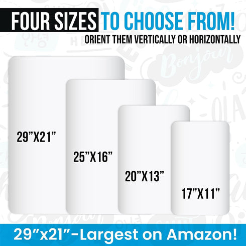Cinch! Magnetic Whiteboard for Fridge - 29 x 21 Inch Stain-Resistant Dry Erase Board with Markers and Eraser