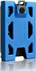 T4 Badge Holder No-Clip Version, Durable Polycarbonate ID Card Holder, Holds 1 to 4 Cards (Blue)