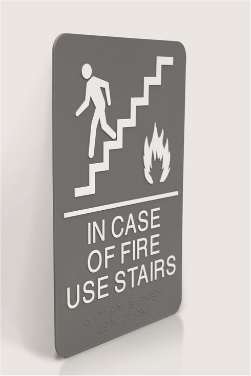 HeadLine ADA Plastic Fire Use Stairs Sign