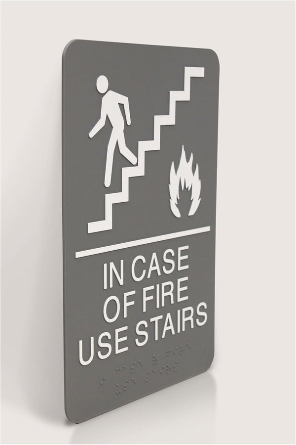HeadLine ADA Plastic Fire Use Stairs Sign