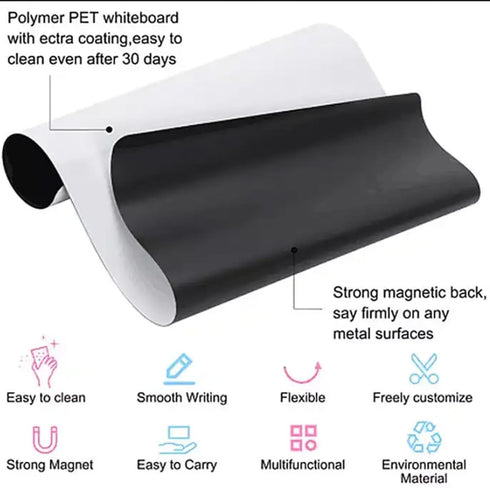 Small Magnetic Dry Erase Board Sheet for Fridge, 8"x12" Erasable Refrigerator Whiteboard for Kitchen, Mini White Board