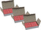 Charles Leonard Large Natural Rubber Pink Wedge Erasers, 12 Per Box, 3 Boxes