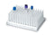 Heathrow Scientific HS24311A Peg Tube Rack, 50 Wells, White Polypropylene, 14 to 17 mm (Pack of 2)