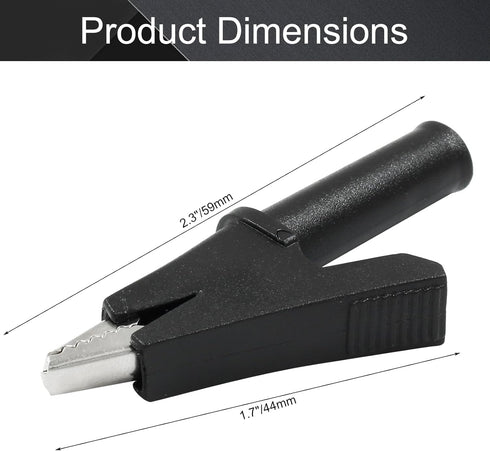 4pcs Insulated Alligator Clips, Heavy Duty Alligator Clamps, 30A Nickel Plated Copper Alligator Clips Electrical Testing, 4mm Standard Banana Plug Connection (Black, Red) by suiwotin