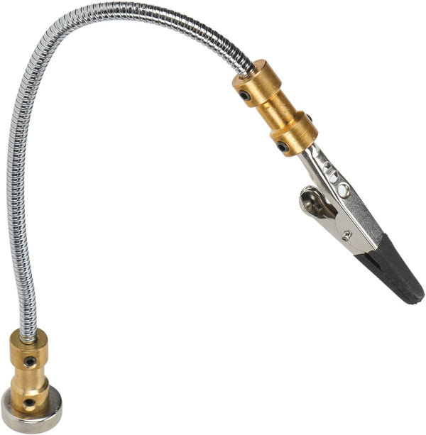 Walfront Single Arms Soldering Helping Hands, Magnetic Base Adjustable Welding Tool for Electronics Repair Assembly