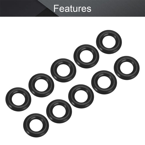 Othmro 50Pcs Nitrile Rubber O-Rings, 0.11inch Wire Dia, 0.47inch OD, NBR Rubber Washers for Oil or Air Sealing Black