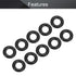 Othmro 50Pcs Nitrile Rubber O-Rings, 0.11inch Wire Dia, 0.47inch OD, NBR Rubber Washers for Oil or Air Sealing Black