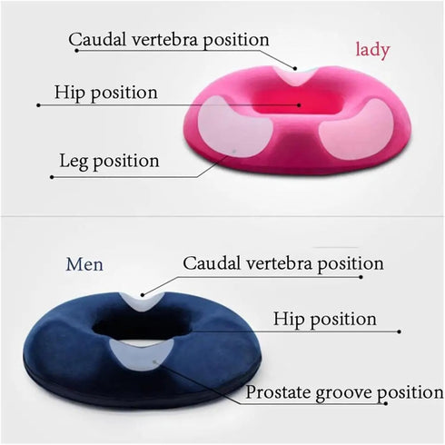 BHHLSS Tailbone Pillow Hemorrhoid Seat Cushion Coccyx Orthopedic Medical Seat Prostate Chair for Memory Foam(C for Man)