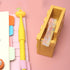 Cute Building Block Shape Tape Dispenser 10.7 x 5.2 x 4cm Plastic Stackable Label Roll Holder for School Office (Yellow)