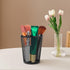 YY YEARCHY Pen Pencil Holder for Desk, Mesh Organizer Cup Holders for Home Office Makeup Brush (Black, Medium 12 Pack)