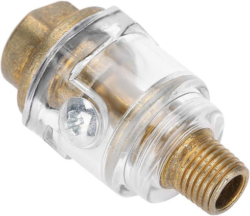 Oiler Lubricator, 1/4" BSP Mini In Line Air Tool Oil Lubricator for Pneumatic Tool Air Compressor Pipe