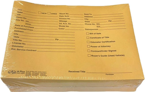 Vehicle Printed Dealer Jackets #511 DSA-546 Buff, 100 Quantity (P*)