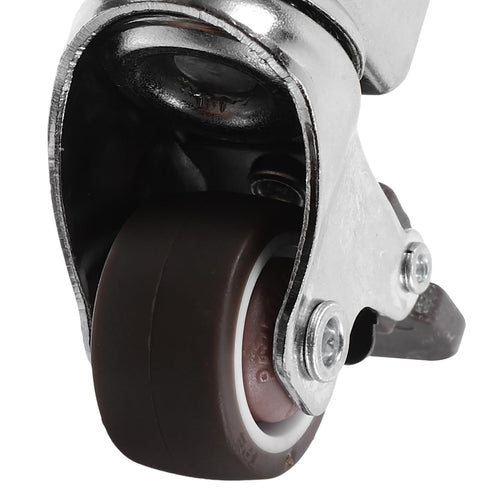 4pcs 1-inch Set 16mm Didiseaon U-Shaped Universal Swivel Cabinet Wheels with Heavy Duty Plate Casters, Silent Furniture