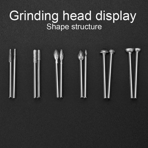 50-Piece 1/8-Inch Shank Diamond Coated Rotary Burrs Set