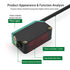 BG-38N 5-350mm,1030VDC,NPN Photoelectric Sensors,Background Suppression Diffuse Photoelectric Sensor,Sensing Distance
