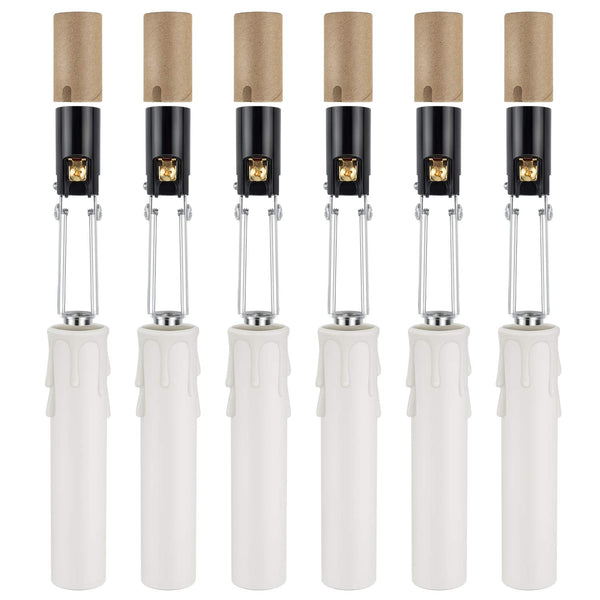 DiCUNO E12 Length Adjustable Bulb Socket, Candelabra Base Bulb Holder with Cardboard