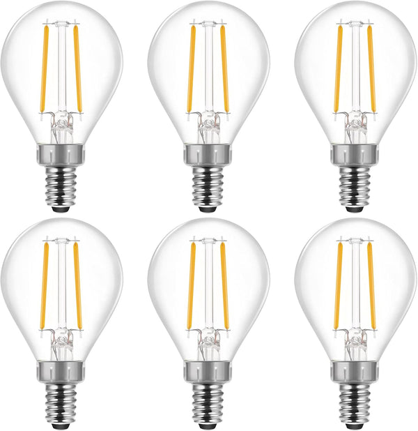 Energetic E12 Dimmable LED G16.5 Light Bulb 60 Watt 500 Lumens Candelabra