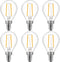 Energetic E12 Dimmable LED G16.5 Light Bulb 60 Watt 500 Lumens Candelabra