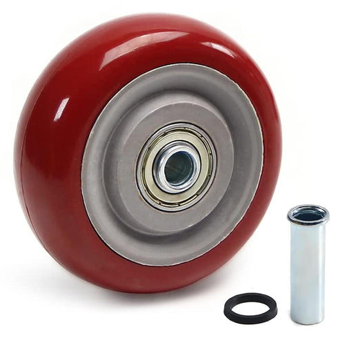 1Pc 3.5 Inch Push Cart Wheels, 3.5" x 1.26" PU Caster Wheels