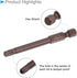 Magnetic Torx Screwdriver Bit T27 - 3" Length 1/4" Hex Shank, S2 Steel Star 6 Point Drill Driver (2-Pieces)