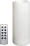 1 Pack Outdoor Flameless Pillar Candle with Remote and Timer Waterproof Battery