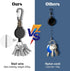 Heavy Duty Retractable Keychain, Carabiner Badge Holder, Steel Retractable Cord and Paracord, 4 Pack