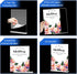 WAEFNO 10 Pack 8.5 11, Acrylic Sign Stand X Vertical T-Shape Clear Plastic Display, Double-Sided Clear Table Top Sign