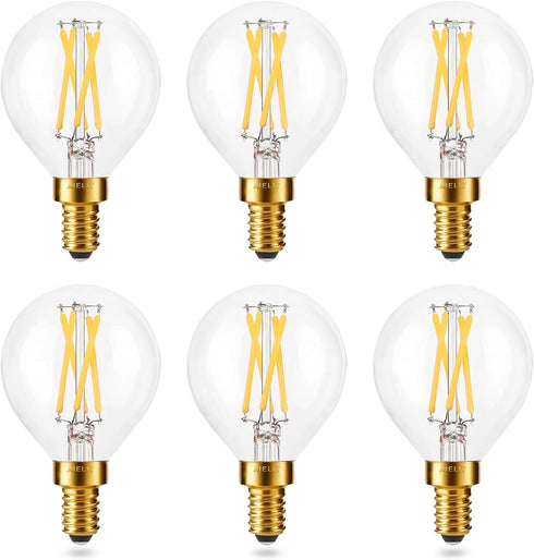 G15 LED Filament Bulb, 4W(40-Watt Equivalent), Soft White 3000K, E12 Base Dimmable