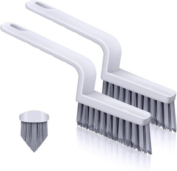 Lumkew Grout Cleaner Brush V Shape, Stiff Grout Cleaning Brushes for Tile