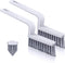 Lumkew Grout Cleaner Brush V Shape, Stiff Grout Cleaning Brushes for Tile