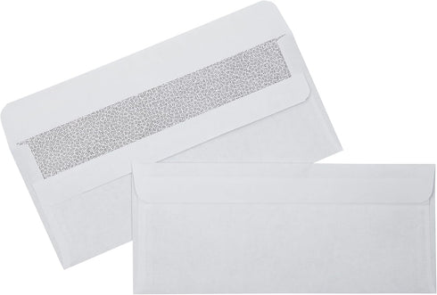 LUXPaper #10 Business Envelopes | 4 1/8" x 9 1/2" | Security Tint | White | 50 Qty | 24lb. Text