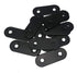 Straight Flat Brace 16 x 40 mm, Stainless Steel Black Corner Braces with Screws - 12 Pack