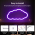 12V 16.4FT, Dimmable iNextStation Purple LED Strip Lights Flexible Silicone Neon Rope Light with Power Adapter