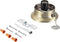 Aspen Creative 22101-07-1 Flush Mount Ceiling Fixture Shade Holder Kit with On/Off Pull Chain in Antique Brass