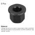 uxcell M12 5pcs 10.9 Flange Hex Nuts, Grade Carbon Steel Black Oxide Finished Hex Flange Nuts for Machinery