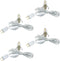 4 Pack Accessory Cord with LED Night Light Bulbs, White Cord with On/Off Switch, C7 LED Bulb Warm White